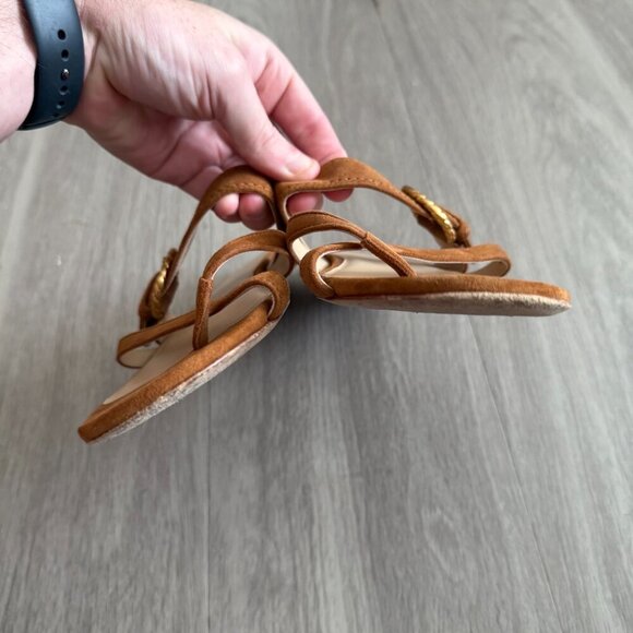 Veronica Beard Salva 3 Sandals 7M Color Tan Brown - Picture 3 of 6